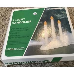 Vintage 3 Light Candolier Electric Candle Holder